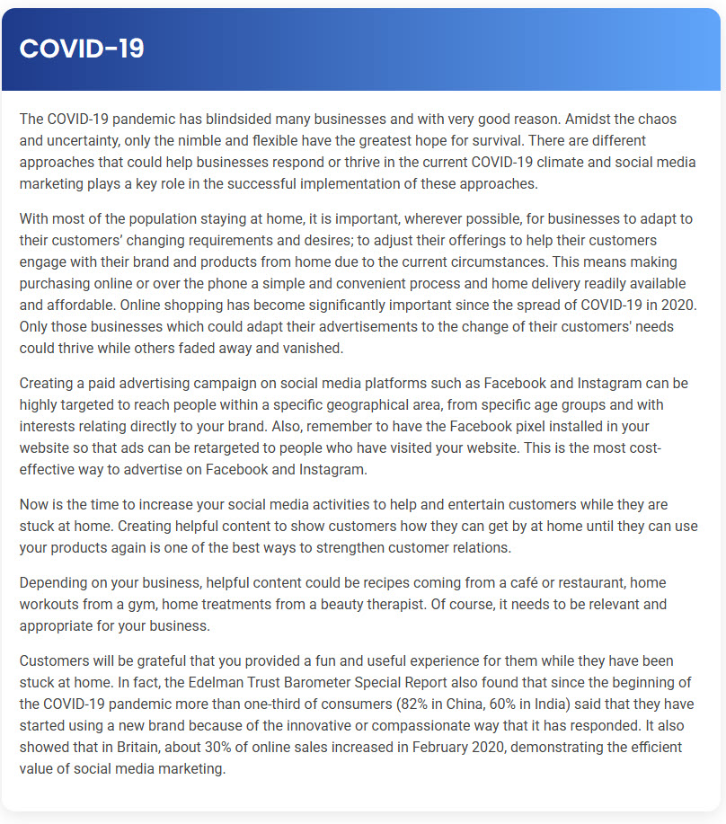 STEP – Reading Section – COVID-19